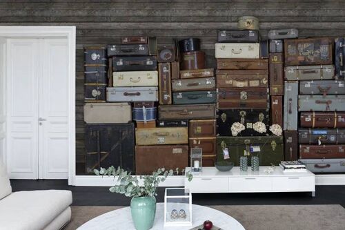 Mural Passion Stacked Suitcases