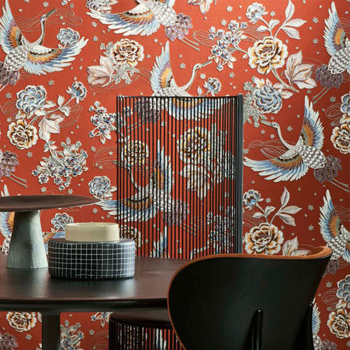 Papel Tapiz Takara Crane Arte Wallcovering