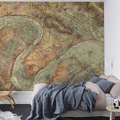 Mural Maps The colours of Paris Neutro