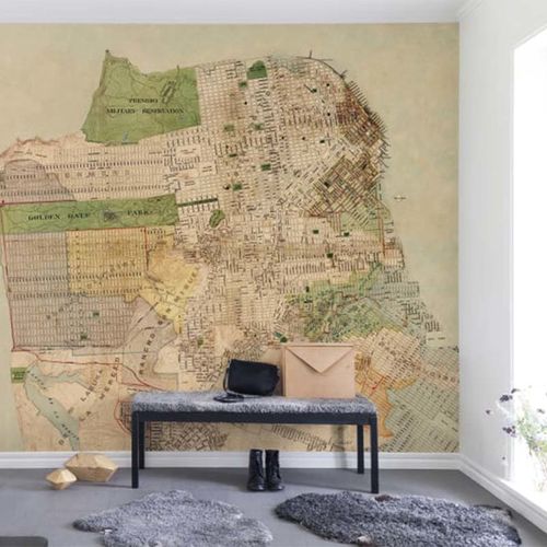 Mural Maps Block by Block Neutro
