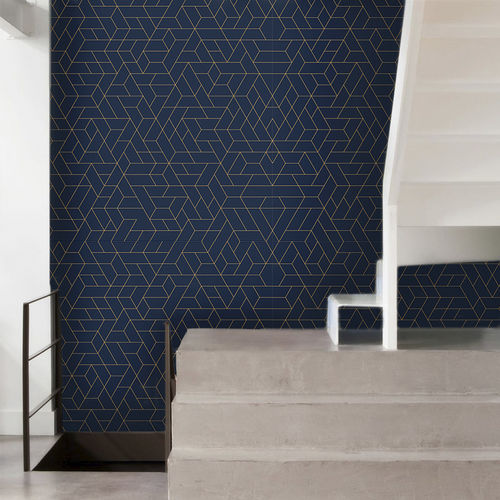 Mural Lemon Enxame Dark Blue