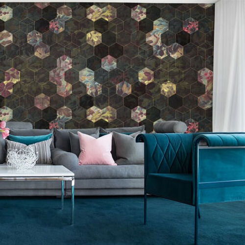 Mural Deco Vinum Hexagon