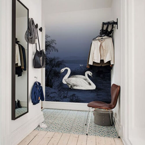 Mural Deco Swan Lake Nightfall