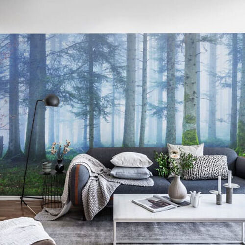 Mural Escandinavia Blue Forest