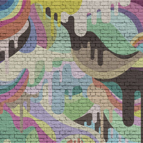 Mural Jugar Goteo Rainbow Rebel Walls