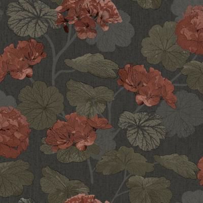 Papel Tapiz Passion Geranium Dark Brown