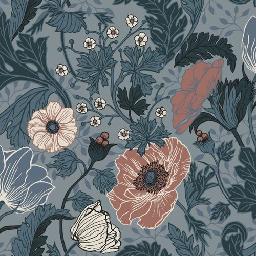 Papel Tapiz Apelviken Anemone Blue