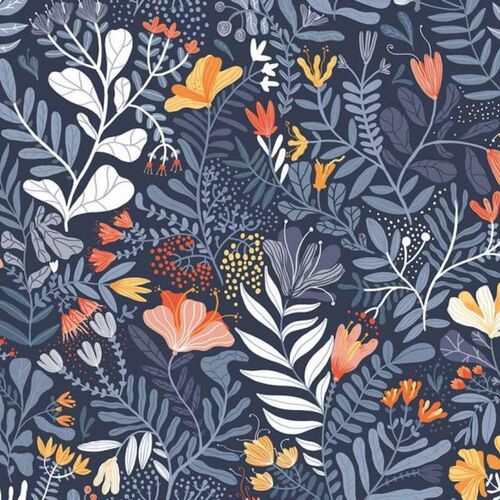 Papel Tapiz Lina Brittsommar Dark Blue