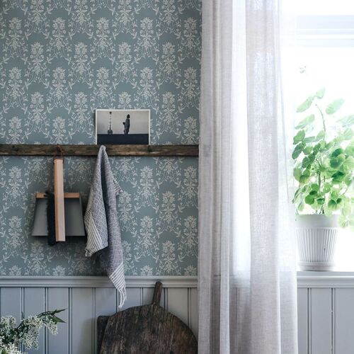Papel tapiz Ett Hem Alva Indigo Blue
