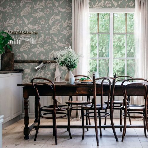 Papel tapiz Ett Hem Karin Forest Green