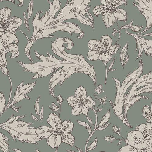 Papel tapiz Ett Hem Karin Forest Green