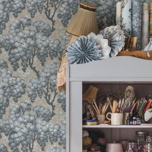 Papel Tapiz Löfstad Ragnvi Indigo Blue