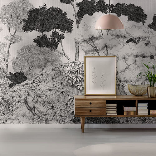 Mural Gaia Kyoto Blanco Negro