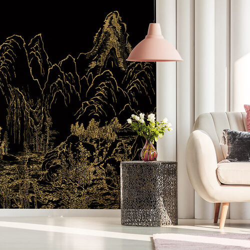 Mural Gaia Zen Black-Gold