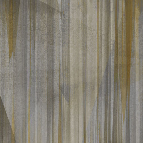 Mural Gaia Geo Dorado Gris