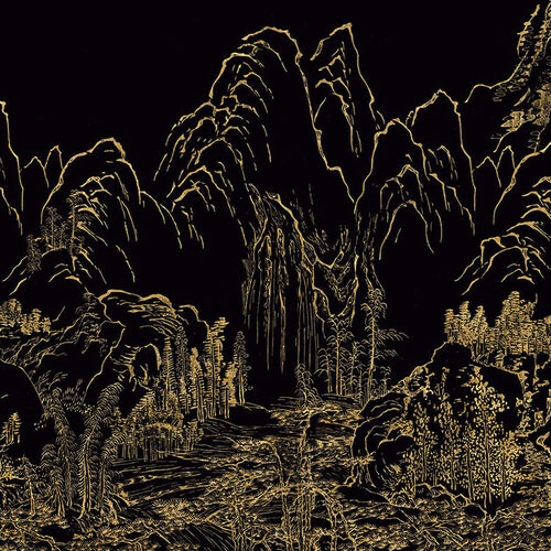 Mural Gaia Zen Negro Dorado