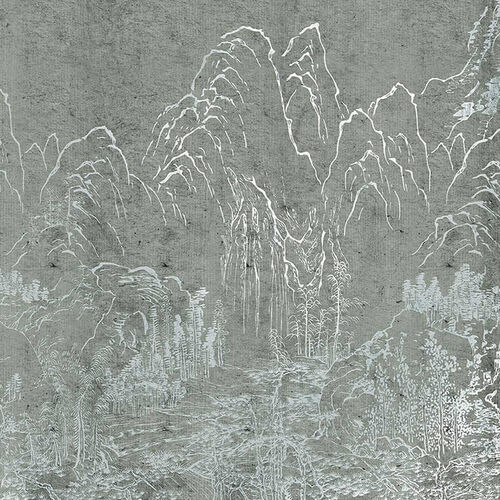 Mural Gaia Zen Gris Blanco