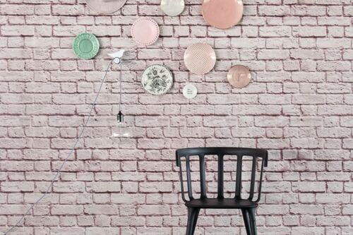 Mural Dusty Pink Soft Bricks