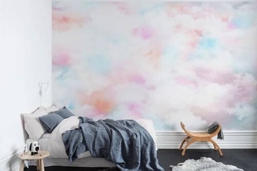 Mural Palette Coral Clouds