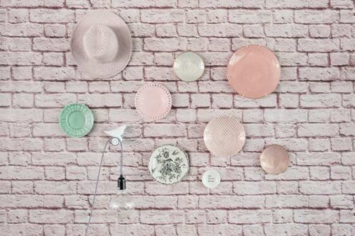 Mural Dusty Pink Soft Bricks