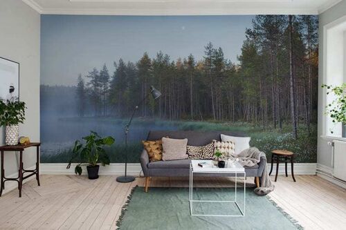 Mural Escandinavia Forest Lake
