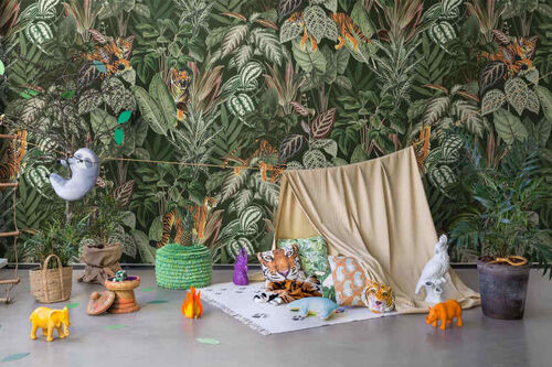 Mural Play Mischievous Tigers Lush