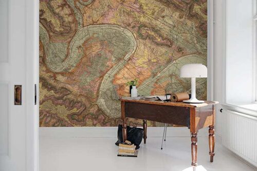 Mural Maps The colours of Paris Neutro