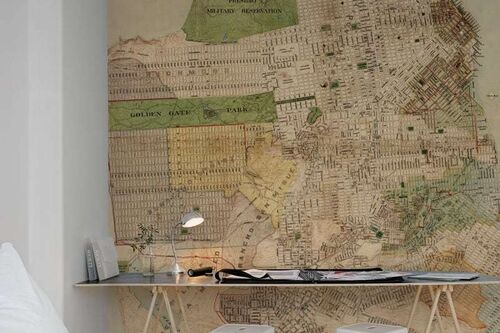 Mural Maps Block by Block Neutro