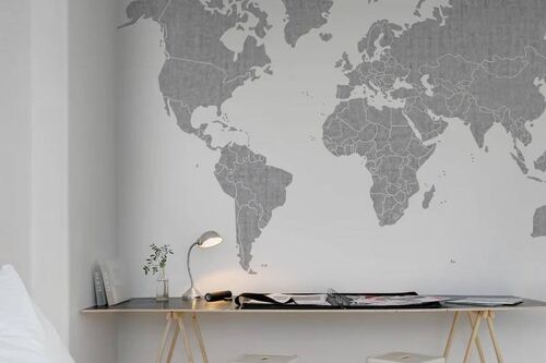 Mural Maps Your Own World Concrete