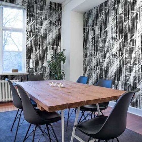 Mural Spectrum Neon City Black