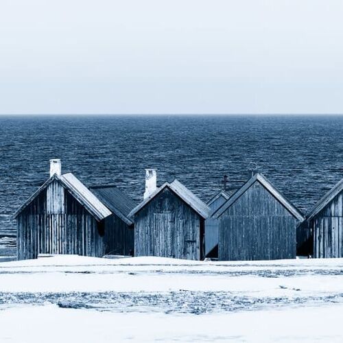 Mural Shore & Lines Boathouse Blues