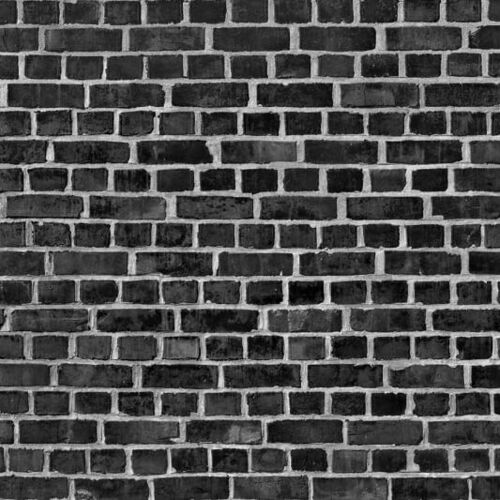 Mural Panorama Brick Wall black