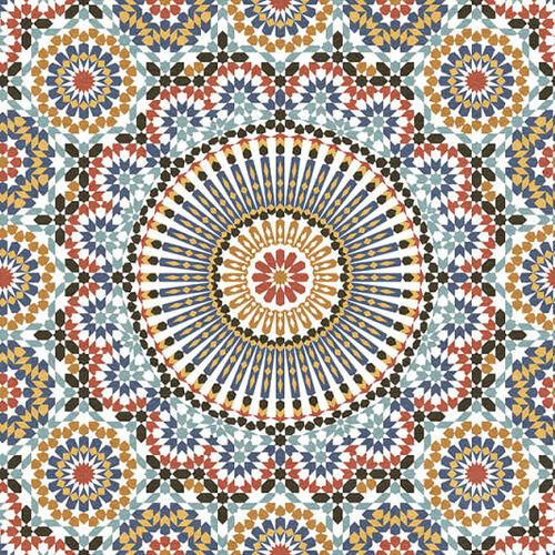 Mural Panorama Geometric Pattern