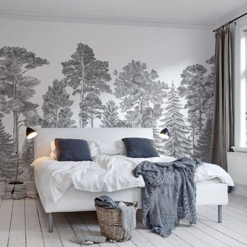 Mural Well-Being Scandinavian Bellewood Gray