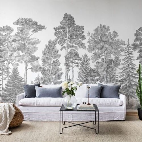 Mural Well-Being Scandinavian Bellewood Gray