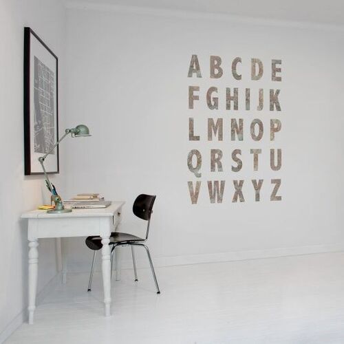 Mural Panorama Map Alphabet