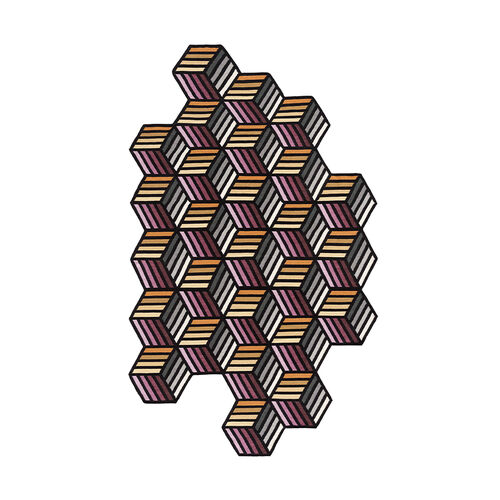 Tapete Parquet Hexagon