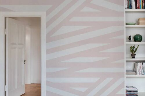 Mural Shore & Lines Sailor's Sea Pink