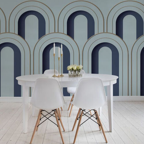 Mural Well-Being Arch Deco Blue