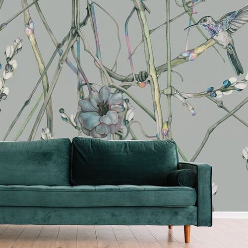 Mural Rbrica Lrica Green-Grey