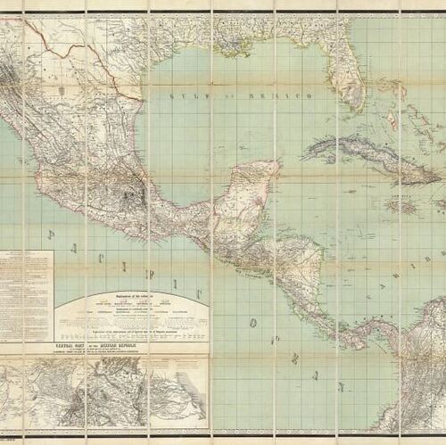 Mural Maps Tropical Americana Verde