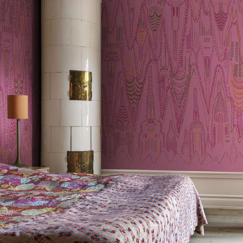 Mural Zandra Rhodes Manhattan Hot Pink