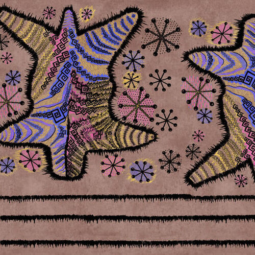 Mural Zandra Rhodes Zebra Skin Coco