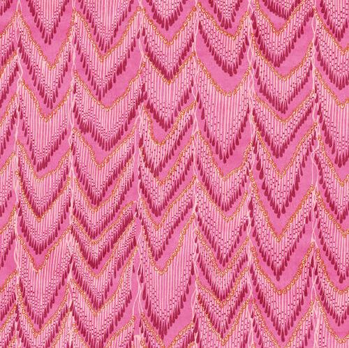 Mural Zandra Rhodes Fringed Follies Hot Pink