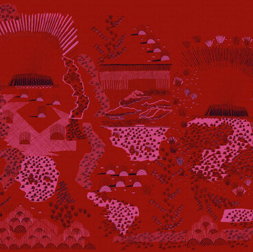 Mural Zandra Rhodes Ayers Rock Valentine