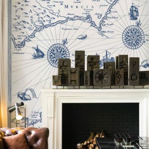 Mural Mediterranéen Carrelage Marin Blanco Negro