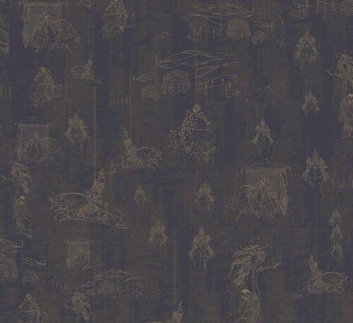 Papel Tapiz The Silk Road Xian Dark Blue