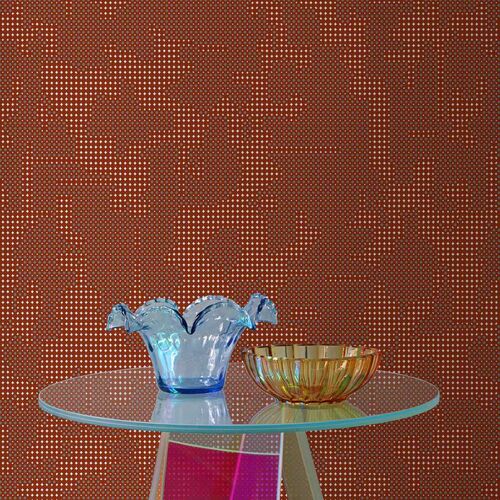 Papel Tapiz Urquiola Dots Ruby Rojo