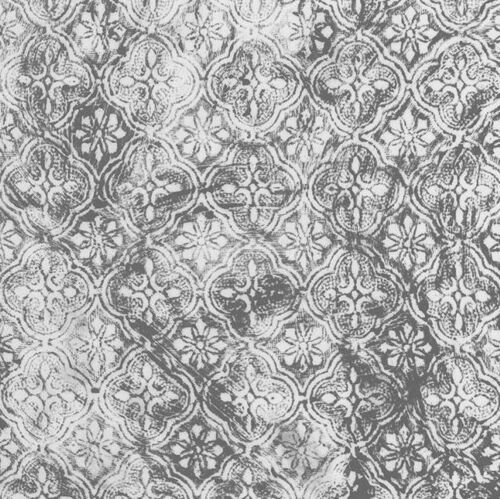 Mural Mediterranéen Grand Brocart Blanco Negro