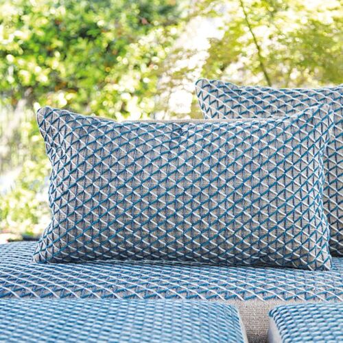 Cojín Largo Raw Blue